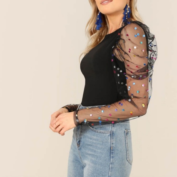 Tiffany sheer dotted shirt - Picture 3 of 8